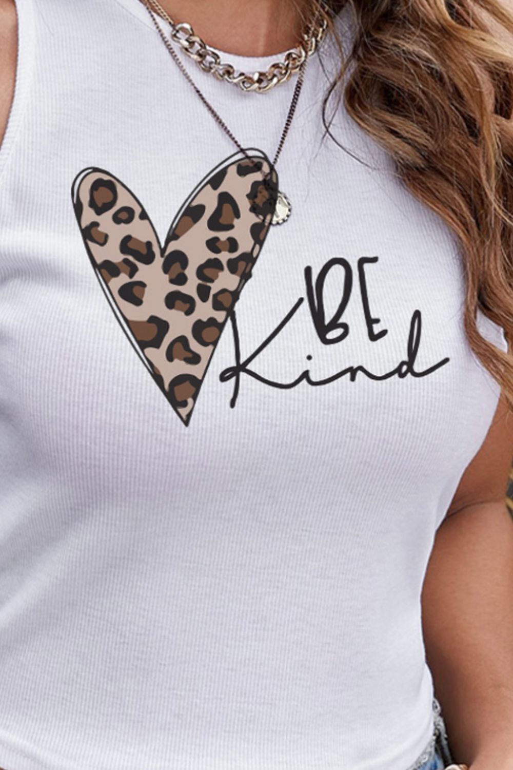 BE KIND Graphic Ribbed Round Neck Tank-Teresa&#39;s Fashionista LLC