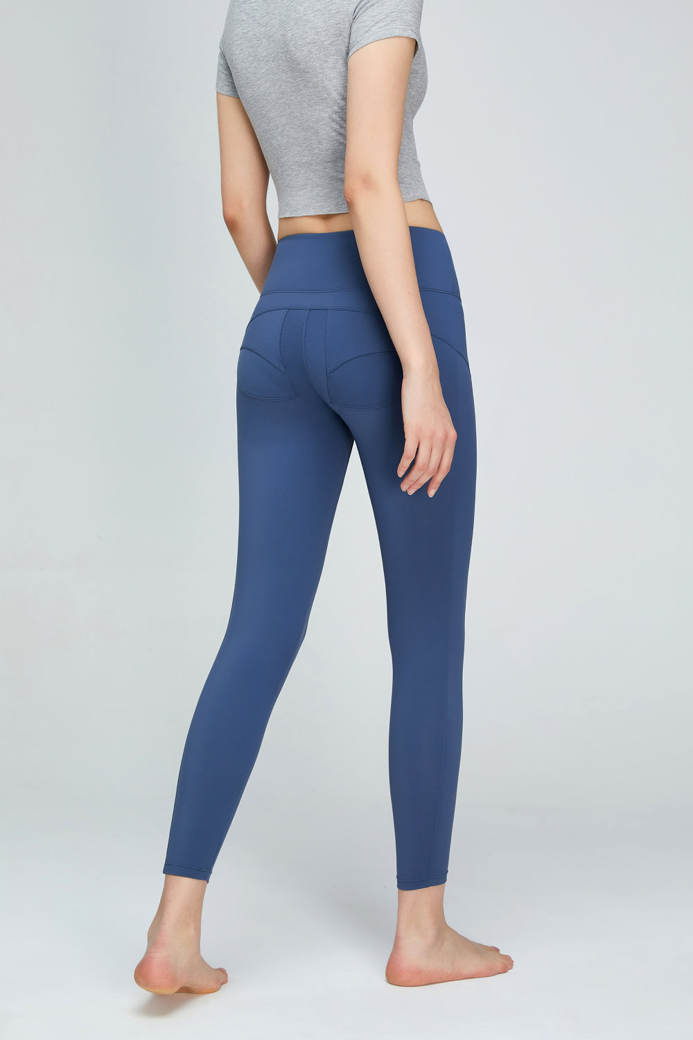 Seam Detail Wide Waistband Sports Leggings-Teresa&#39;s Fashionista LLC