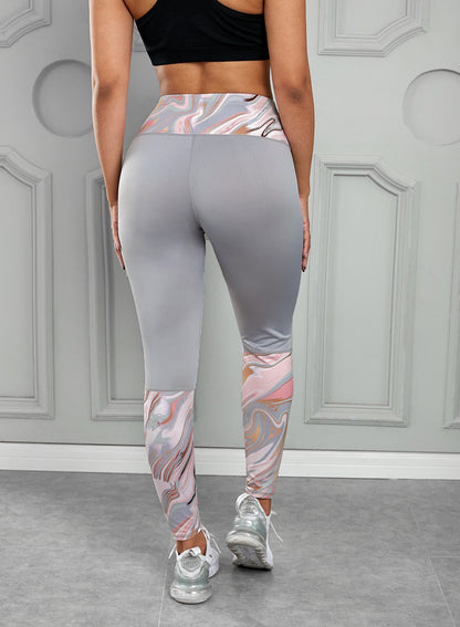 Printed Wide Waistband Active Leggings-Teresa&#39;s Fashionista LLC