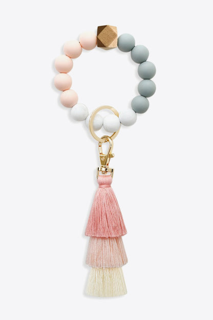 3-Pack Bead Wristlet Key Chain with Tassel-Teresa&#39;s Fashionista LLC