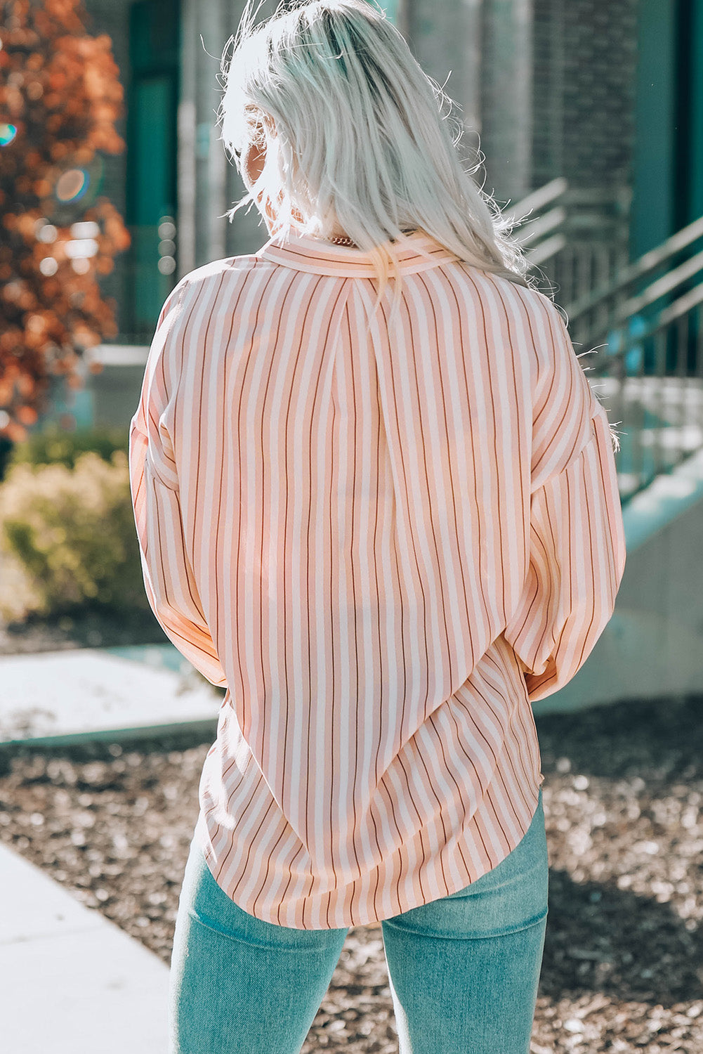 Striped Button-Up Dropped Shoulder Shirt-Teresa&#39;s Fashionista LLC