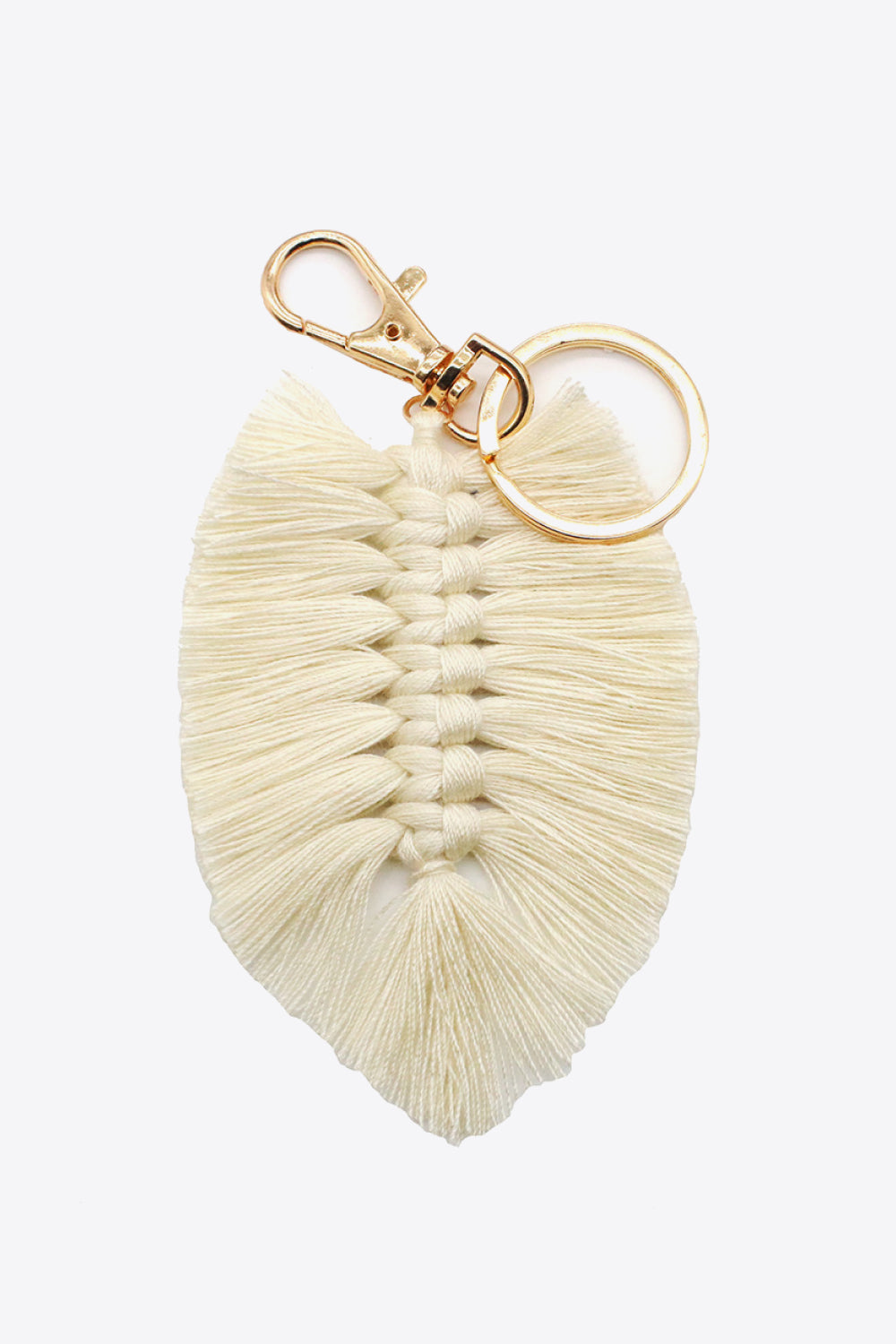 Assorted 4-Pack Leaf Shape Fringe Keychain-Teresa&#39;s Fashionista LLC