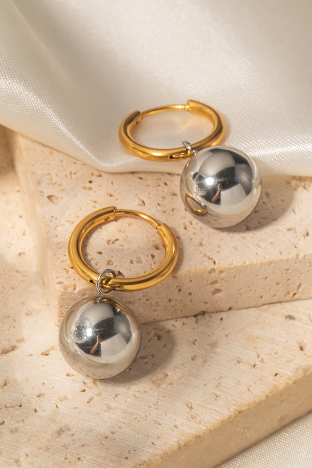 18K Gold-Plated Copper Ball Drop Earrings-Teresa&#39;s Fashionista LLC