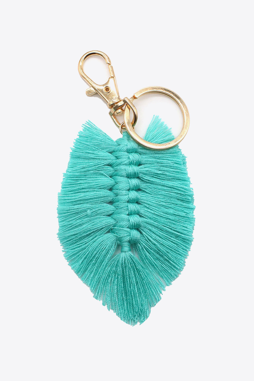 Assorted 4-Pack Leaf Shape Fringe Keychain-Teresa&#39;s Fashionista LLC