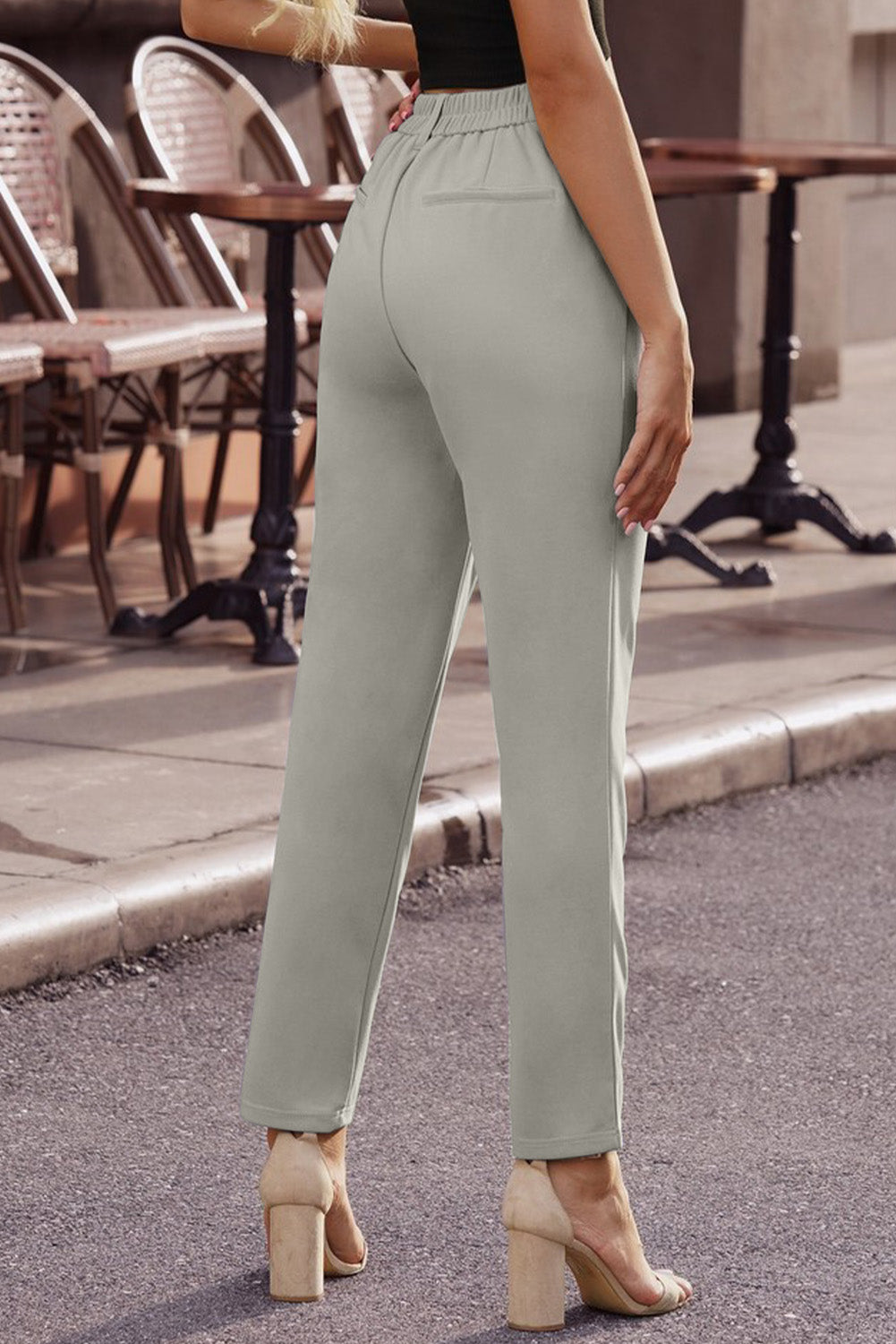 Ankle-Length Straight Leg Pants with Pockets-Teresa&#39;s Fashionista LLC