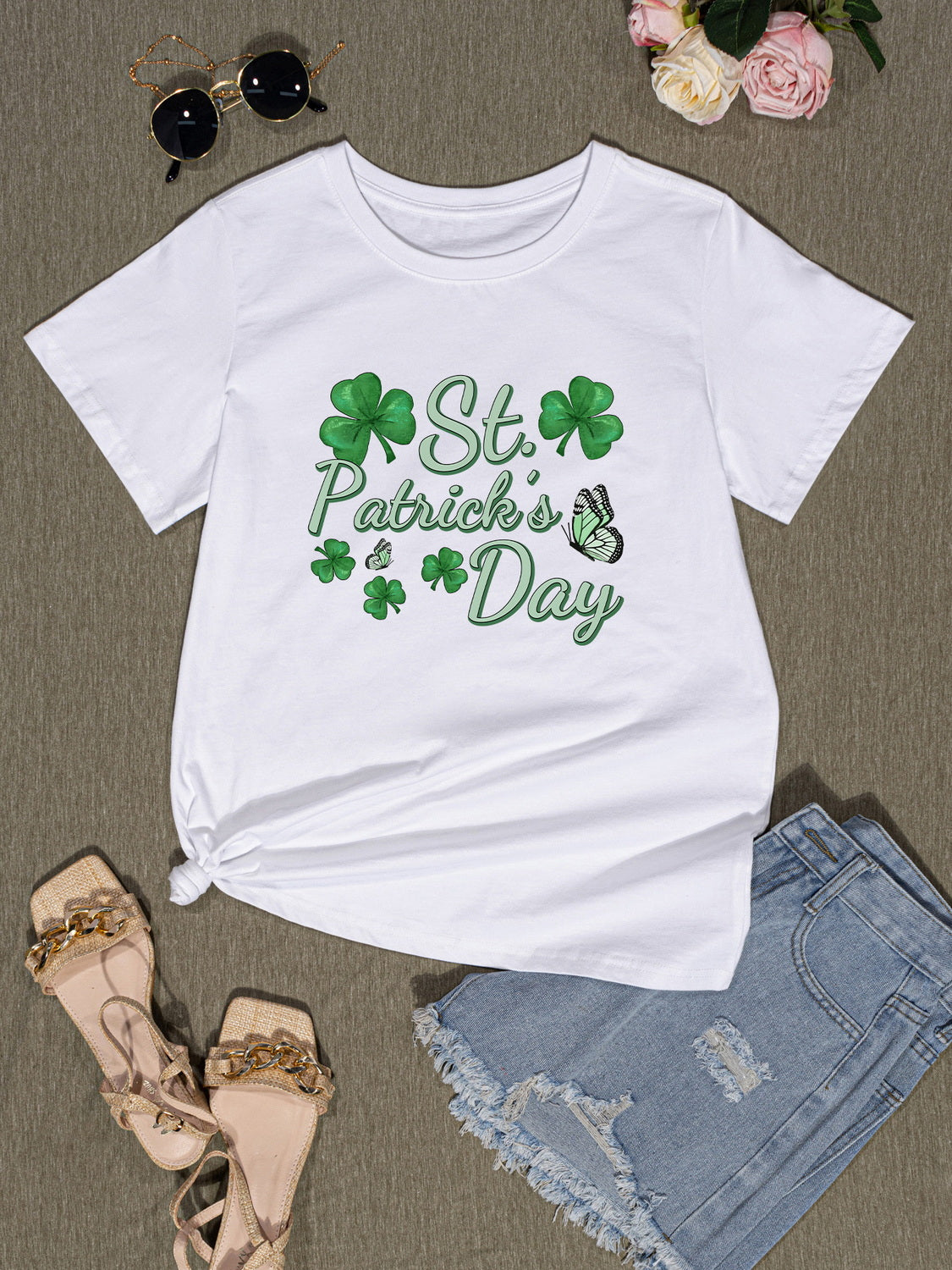 ST. PATRICK'S DAY Round Neck T-Shirt-Teresa&#39;s Fashionista LLC