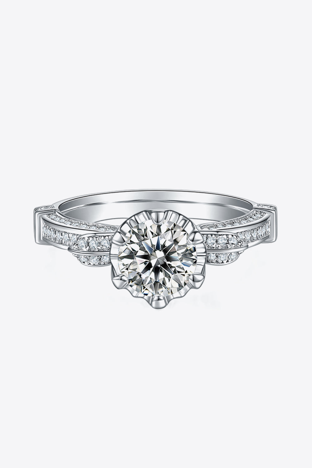 1 Carat Moissanite 925 Sterling Silver Ring-Teresa&#39;s Fashionista LLC