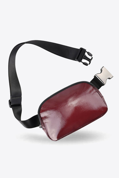 PU Leather Adjustable Strap Sling Bag-Teresa&#39;s Fashionista LLC