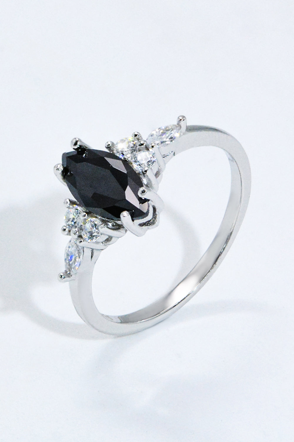 925 Sterling Silver Black Agate Ring-Teresa&#39;s Fashionista LLC