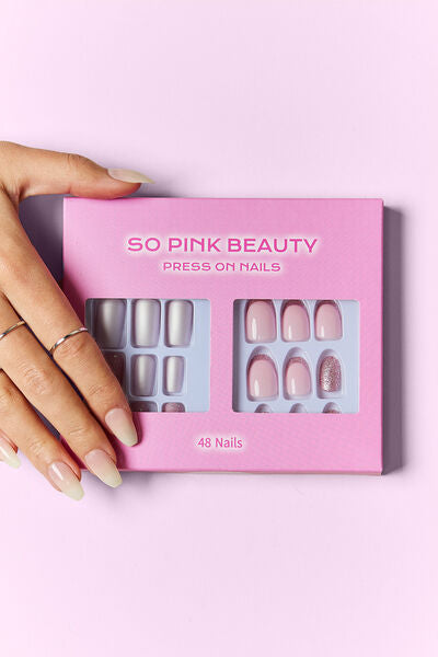 SO PINK BEAUTY Press On Nails 2 Packs-Teresa&#39;s Fashionista LLC