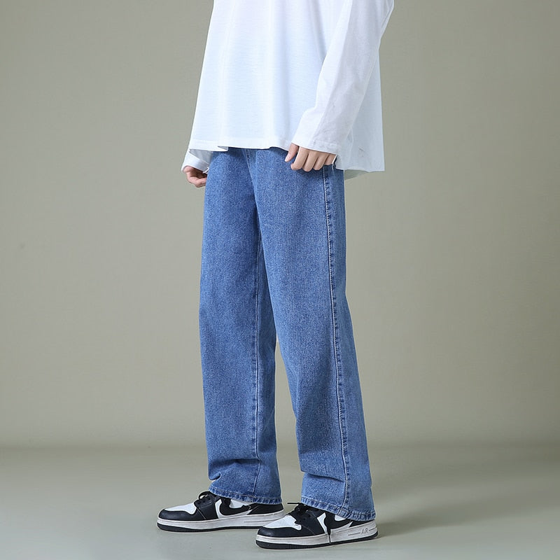 Men's Denim Wide-leg Pants-Teresa&#39;s Fashionista LLC