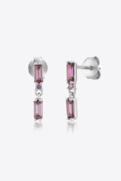 Zircon 925 Sterling Silver Drop Earrings-Teresa&#39;s Fashionista LLC