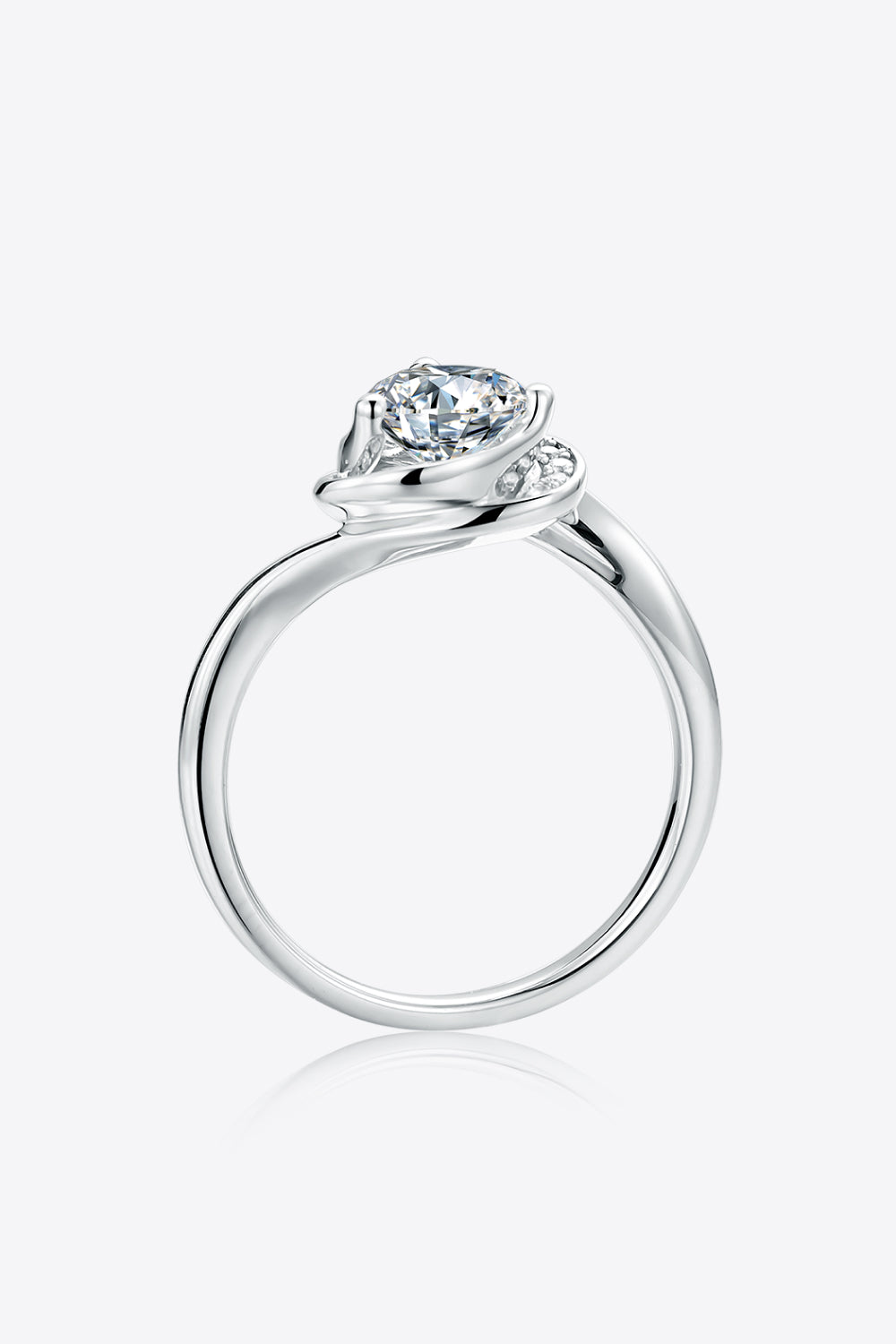 1 Carat Moissanite 925 Sterling Silver Heart Ring-Teresa&#39;s Fashionista LLC