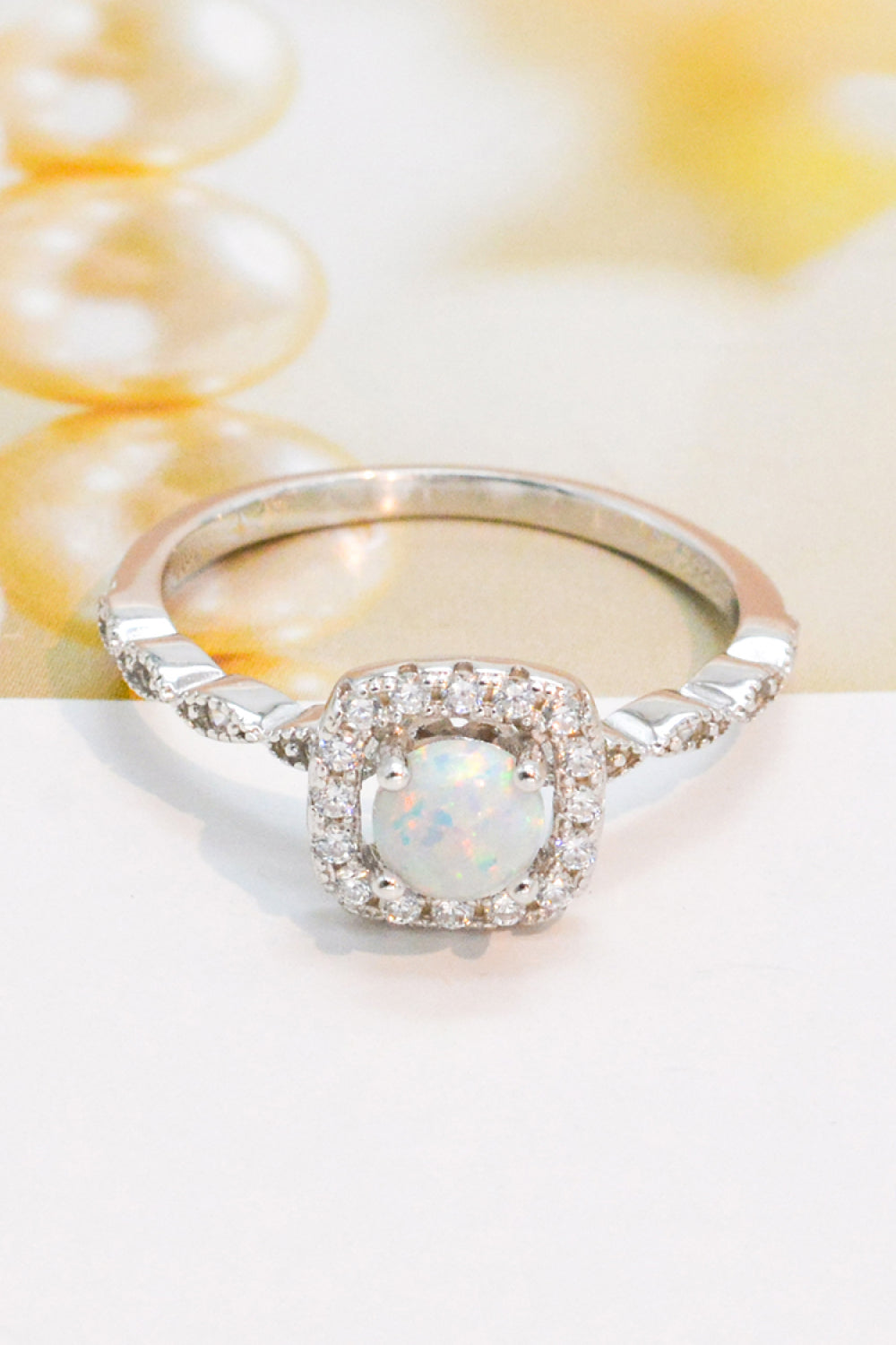 925 Sterling Silver Inlaid Opal Ring-Teresa&#39;s Fashionista LLC