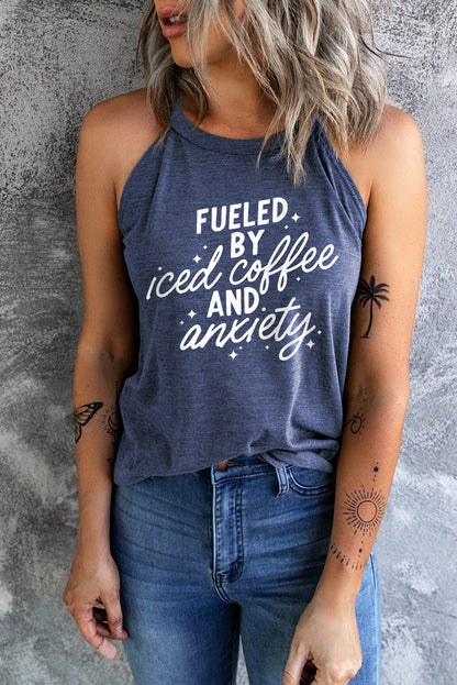 Slogan Graphic Round Neck Tank-Teresa&#39;s Fashionista LLC