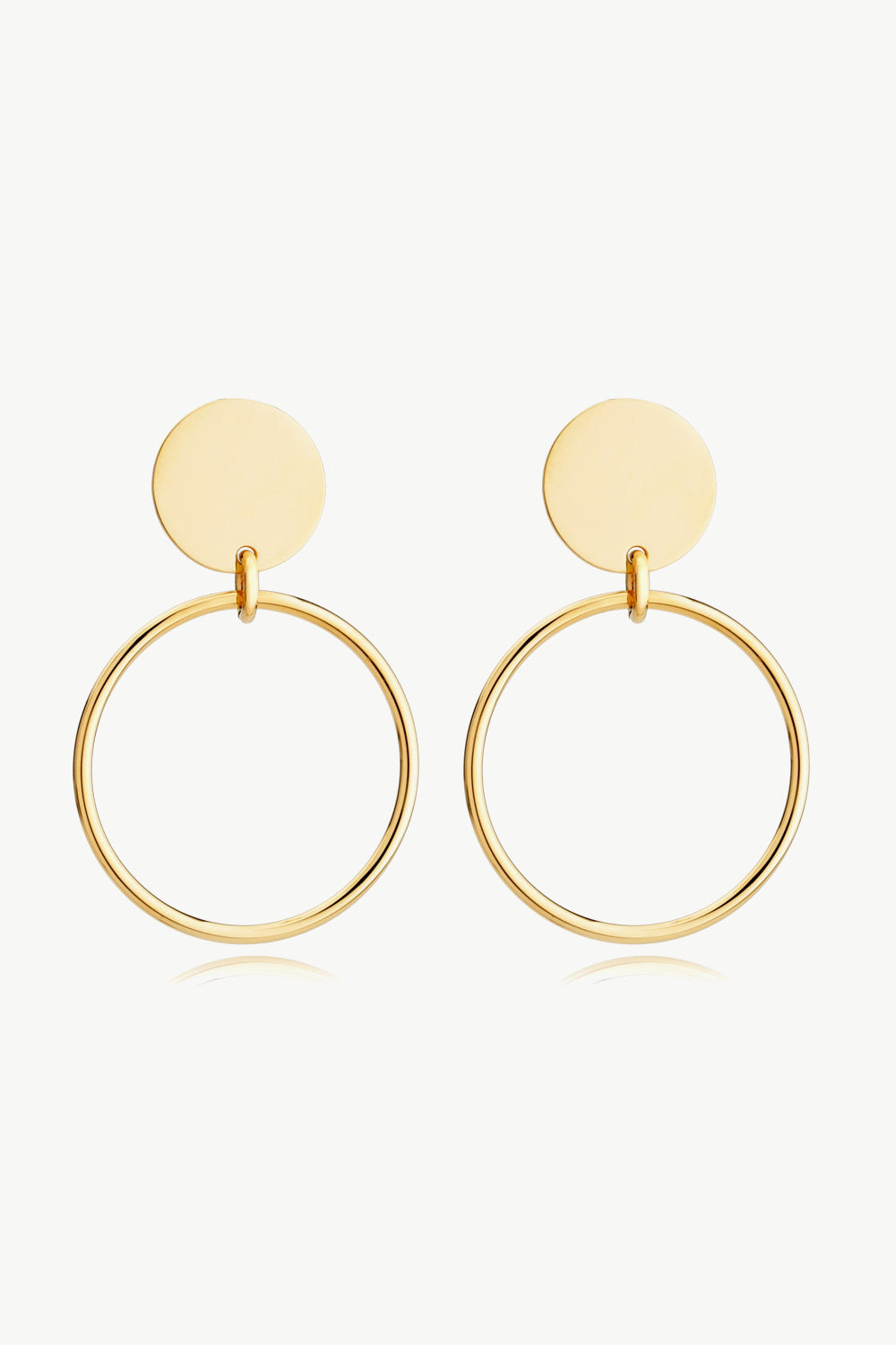 Gold-Plated Stainless Steel Drop Earrings-Teresa&#39;s Fashionista LLC