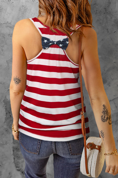 Star and Stripe Scoop Neck Tank-Teresa&#39;s Fashionista LLC