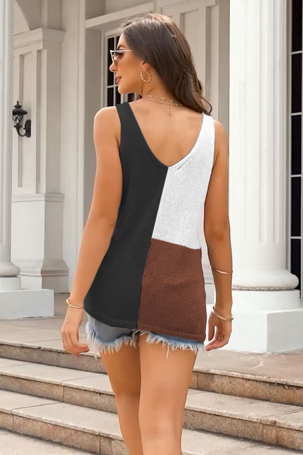 Color Block Knit Tank-Teresa&#39;s Fashionista LLC