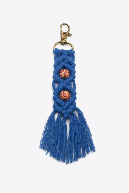 Assorted 4-Pack Handmade Macrame Fringe Keychain-Teresa&#39;s Fashionista LLC