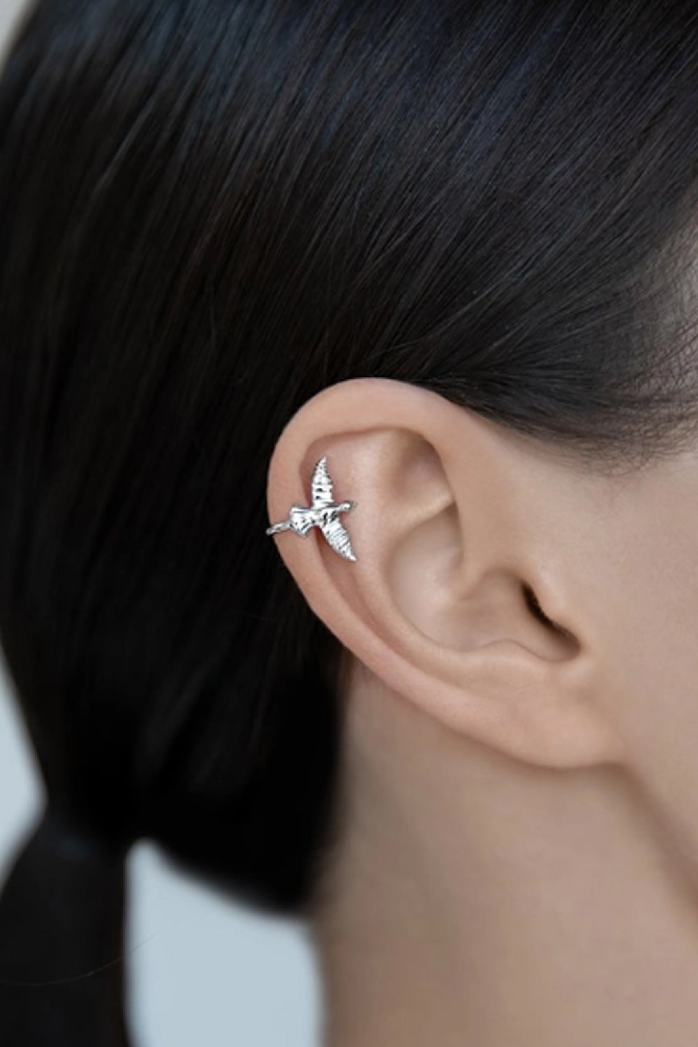 Bird-Shaped 925 Sterling Silver Single Cuff Earring-Teresa&#39;s Fashionista LLC