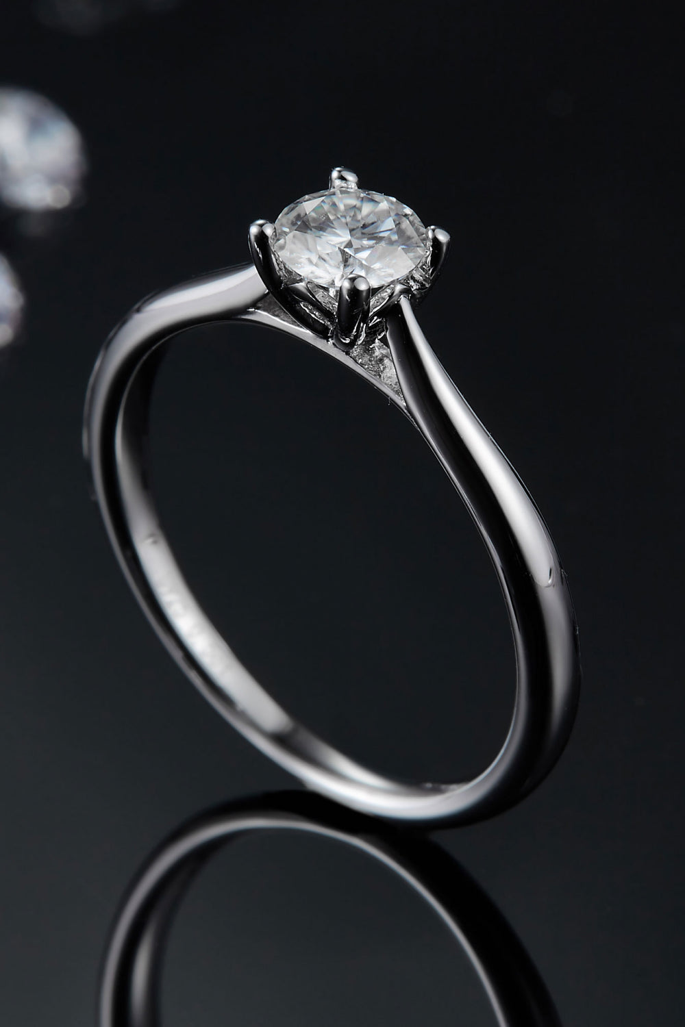 Moissanite 925 Sterling Silver Solitaire Ring-Teresa&#39;s Fashionista LLC