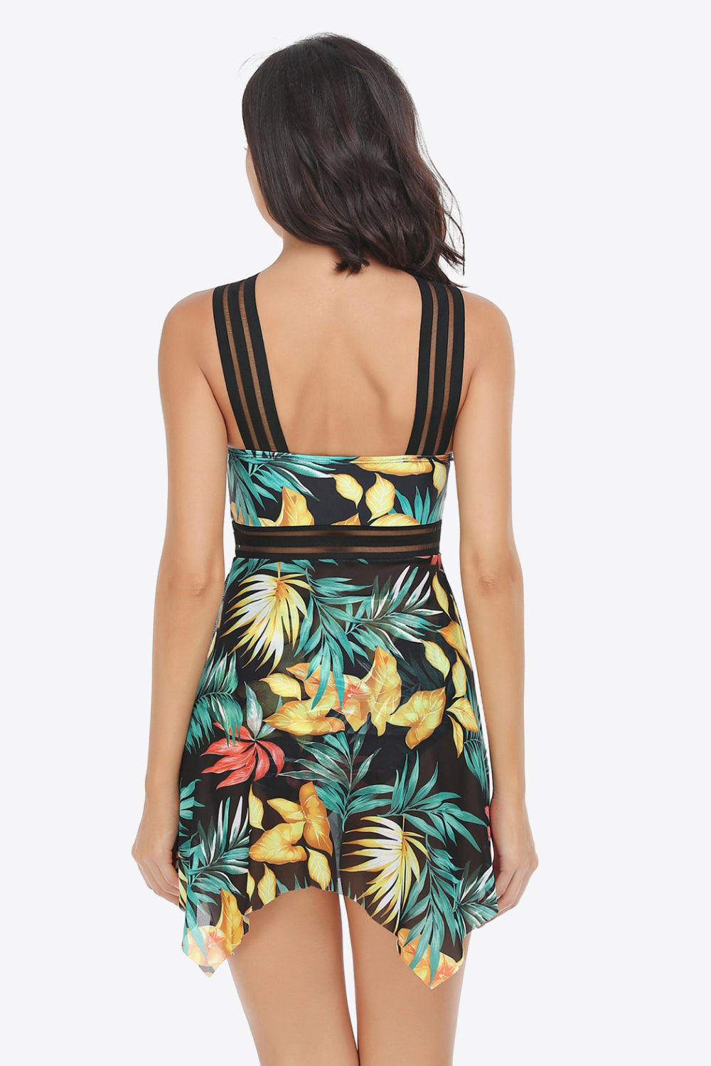 Printed Swim Dress and Bottoms Set-Teresa&#39;s Fashionista LLC