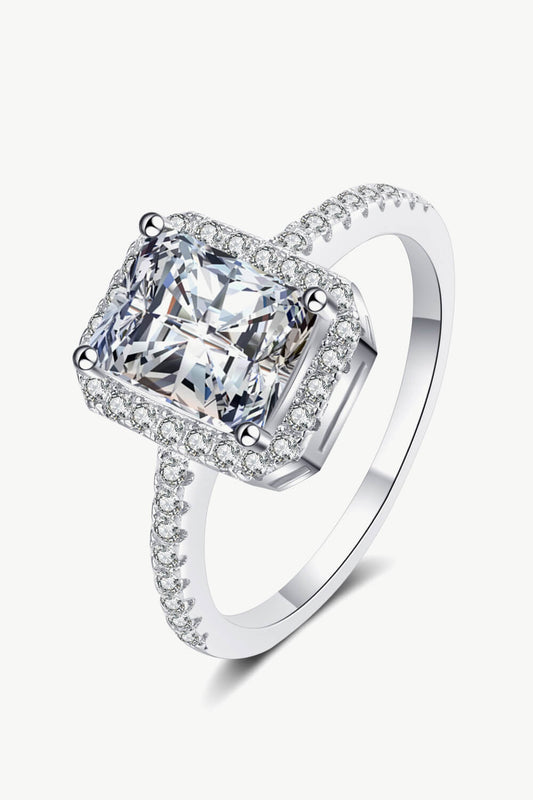 1 Carat Rectangle Moissanite Ring-Teresa&#39;s Fashionista LLC