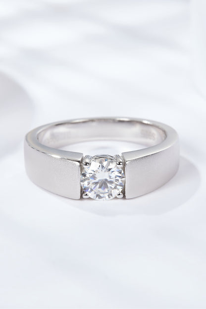 925 Sterling Silver I Carat Moissanite Ring-Teresa&#39;s Fashionista LLC