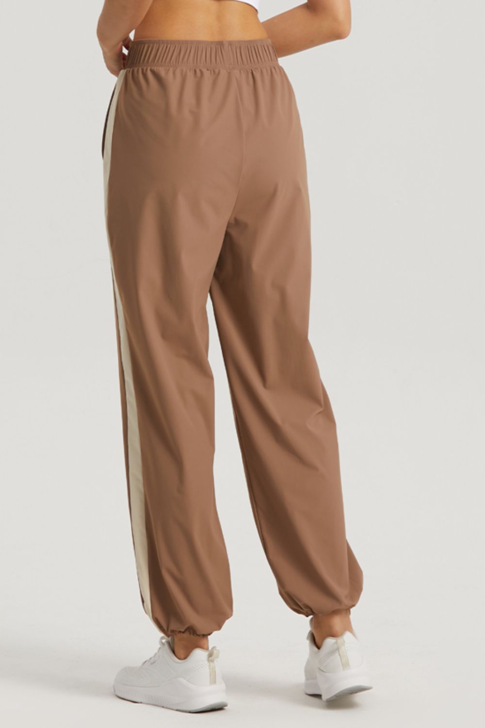 Side Stripe Elastic Waist Sports Pants-Teresa&#39;s Fashionista LLC