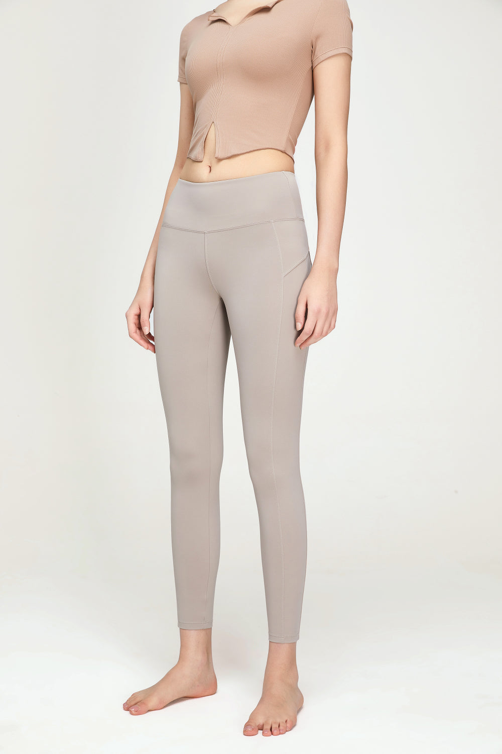 Seam Detail Wide Waistband Sports Leggings-Teresa&#39;s Fashionista LLC