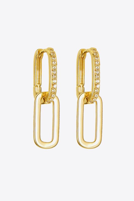 Cubic Zirconia Link Earrings-Teresa&#39;s Fashionista LLC