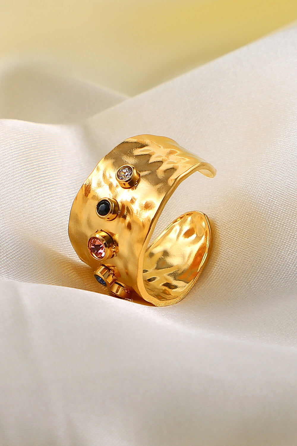 18K Gold-Plated Zircon Ring-Teresa&#39;s Fashionista LLC