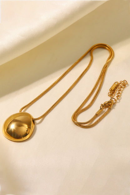 18K Gold-Plated Stainless Steel Lobster Clasp Necklace-Teresa&#39;s Fashionista LLC