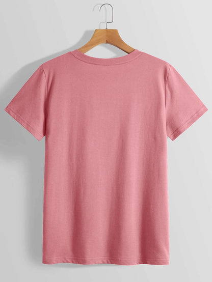 Graphic Round Neck Short Sleeve T-Shirt-Teresa&#39;s Fashionista LLC