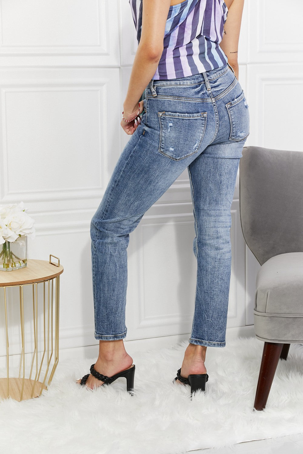 Kancan Full Size Amara High Rise Slim Straight Jeans-Teresa&#39;s Fashionista LLC