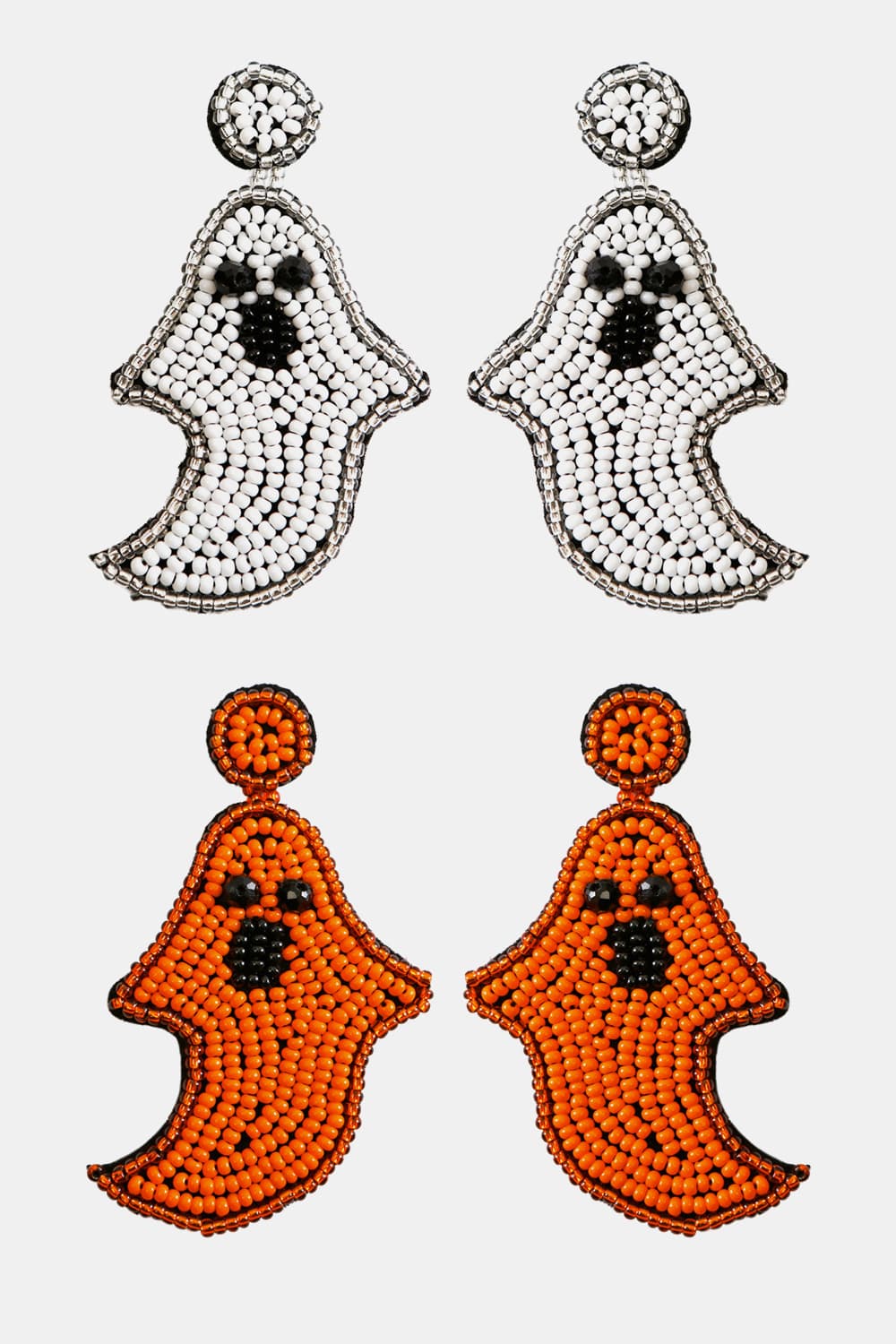 Ghost Shape Beaded Dangle Earrings-Teresa&#39;s Fashionista LLC