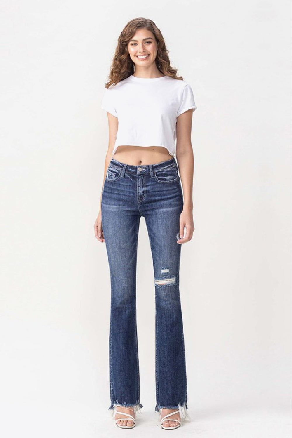 Vervet by Flying Monkey Luna Full Size High Rise Flare Jeans-Teresa&#39;s Fashionista LLC