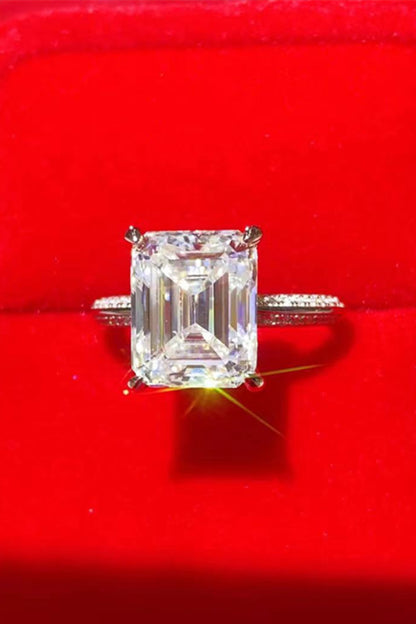 5 Carat Moissanite Platinum-Plated Ring-Teresa&#39;s Fashionista LLC