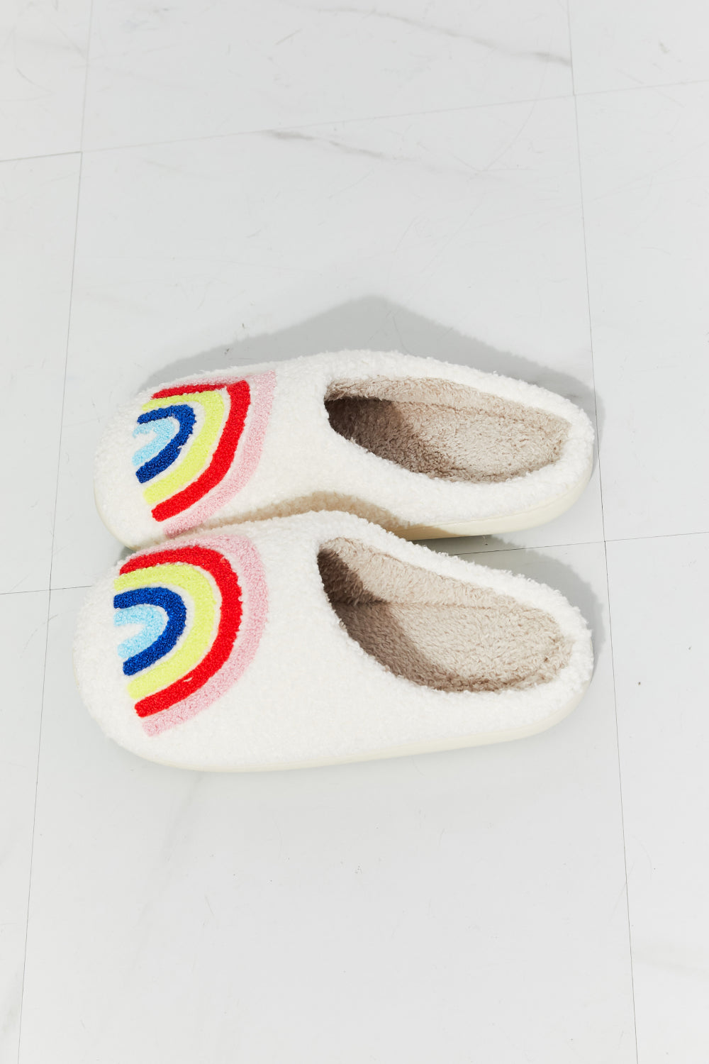 MMShoes Rainbow Plush Slipper-Teresa&#39;s Fashionista LLC