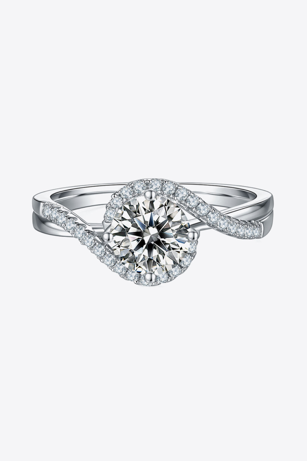 1 Carat Moissanite Crisscross Ring-Teresa&#39;s Fashionista LLC