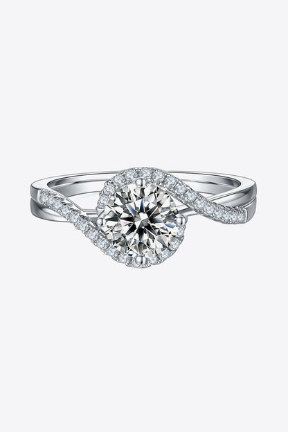 1 Carat Moissanite Crisscross Ring-Teresa&#39;s Fashionista LLC