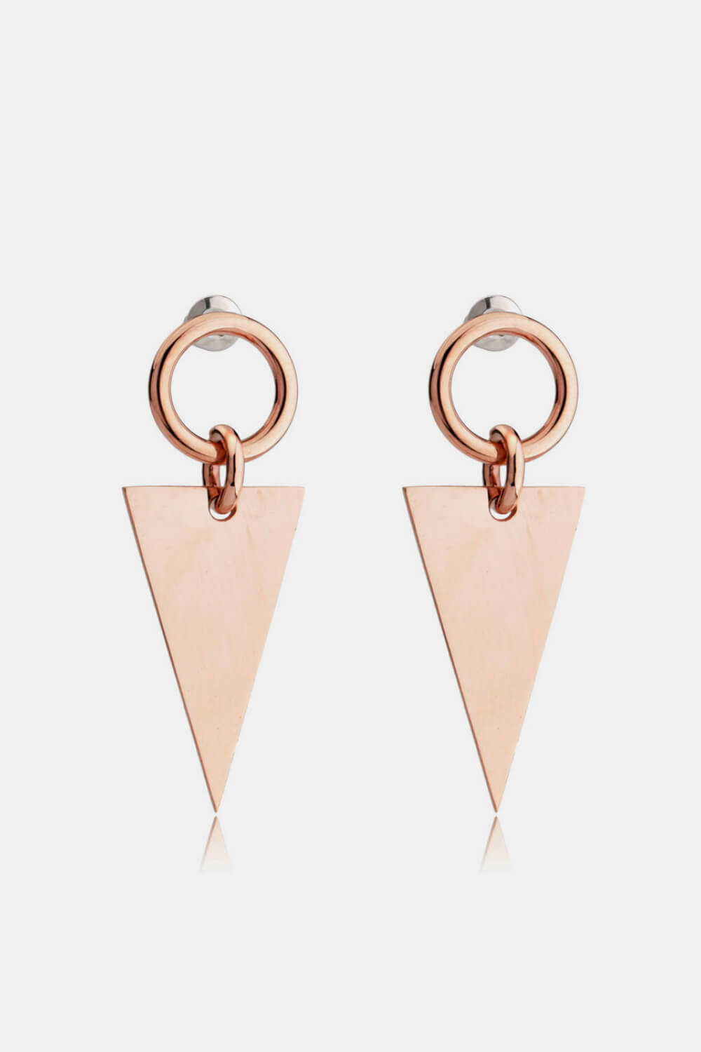 Stainless Steel Triangle Dangle Earrings-Teresa&#39;s Fashionista LLC