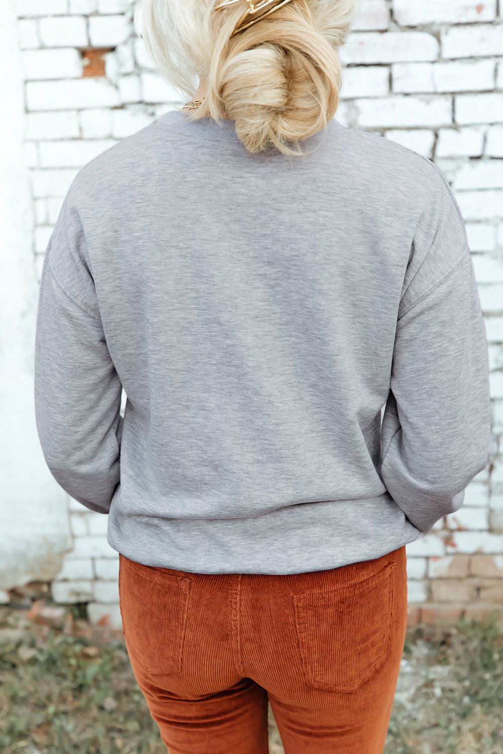 LUCKY Dropped Shoulder Sweatshirt-Teresa&#39;s Fashionista LLC