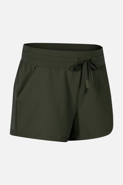 Waist Tie Active Shorts-Teresa&#39;s Fashionista LLC