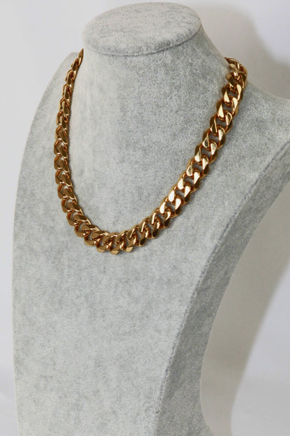 Thick Curb Chain Stainless Steel Necklace-Teresa&#39;s Fashionista LLC