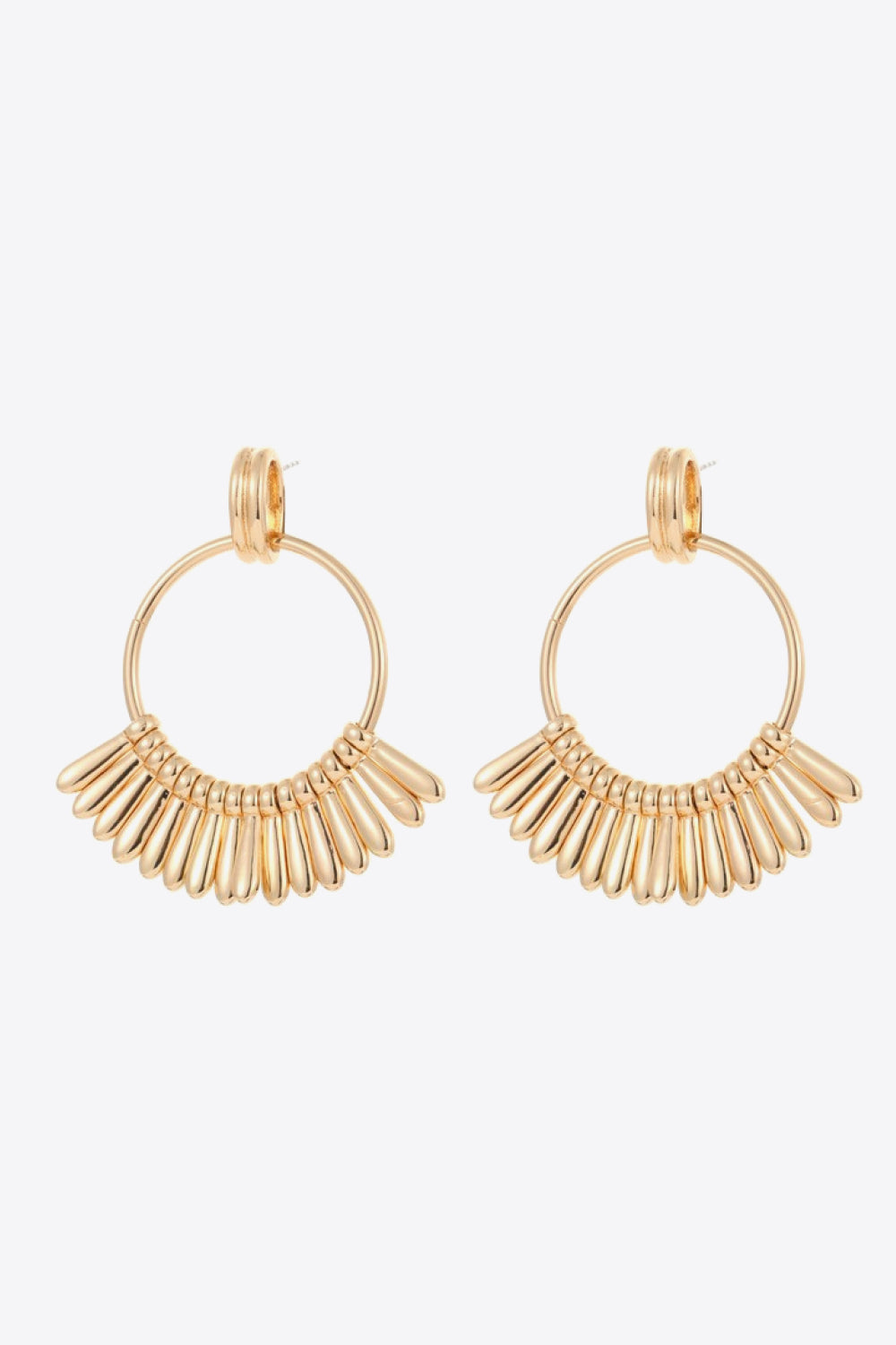 5-Pair Wholesale 18K Gold-Plated Zinc alloy Drop Earrings-Teresa&#39;s Fashionista LLC