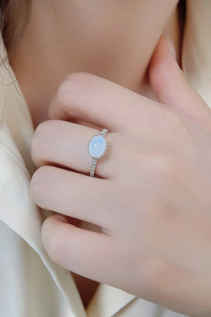 Moonstone 925 Sterling Silver Ring-Teresa&#39;s Fashionista LLC