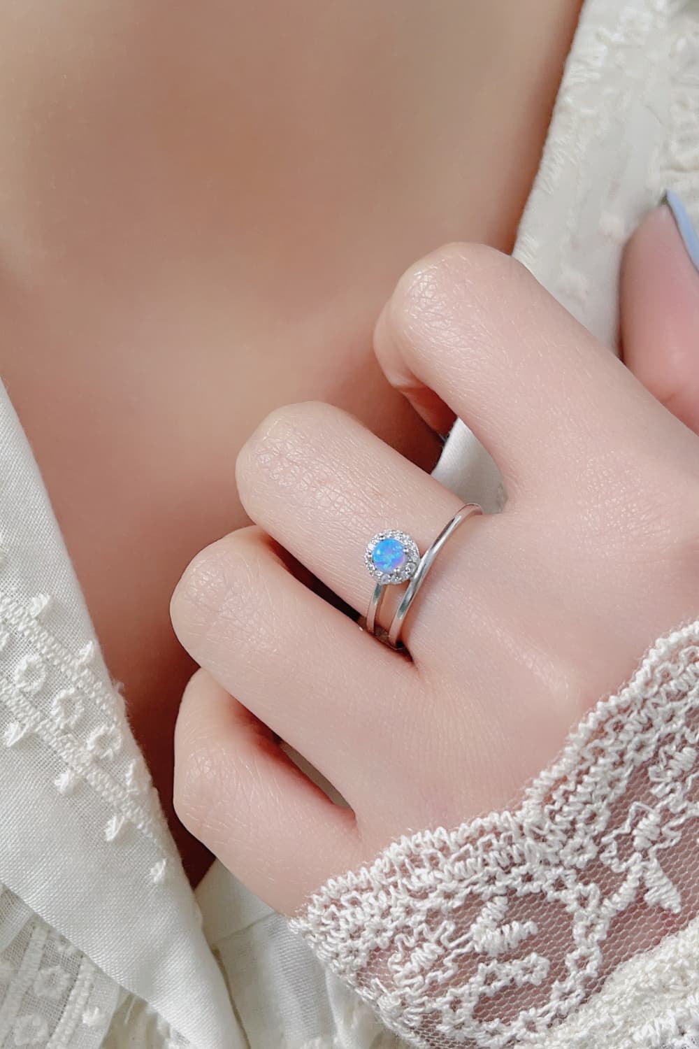 Opal Bypass Ring-Teresa&#39;s Fashionista LLC