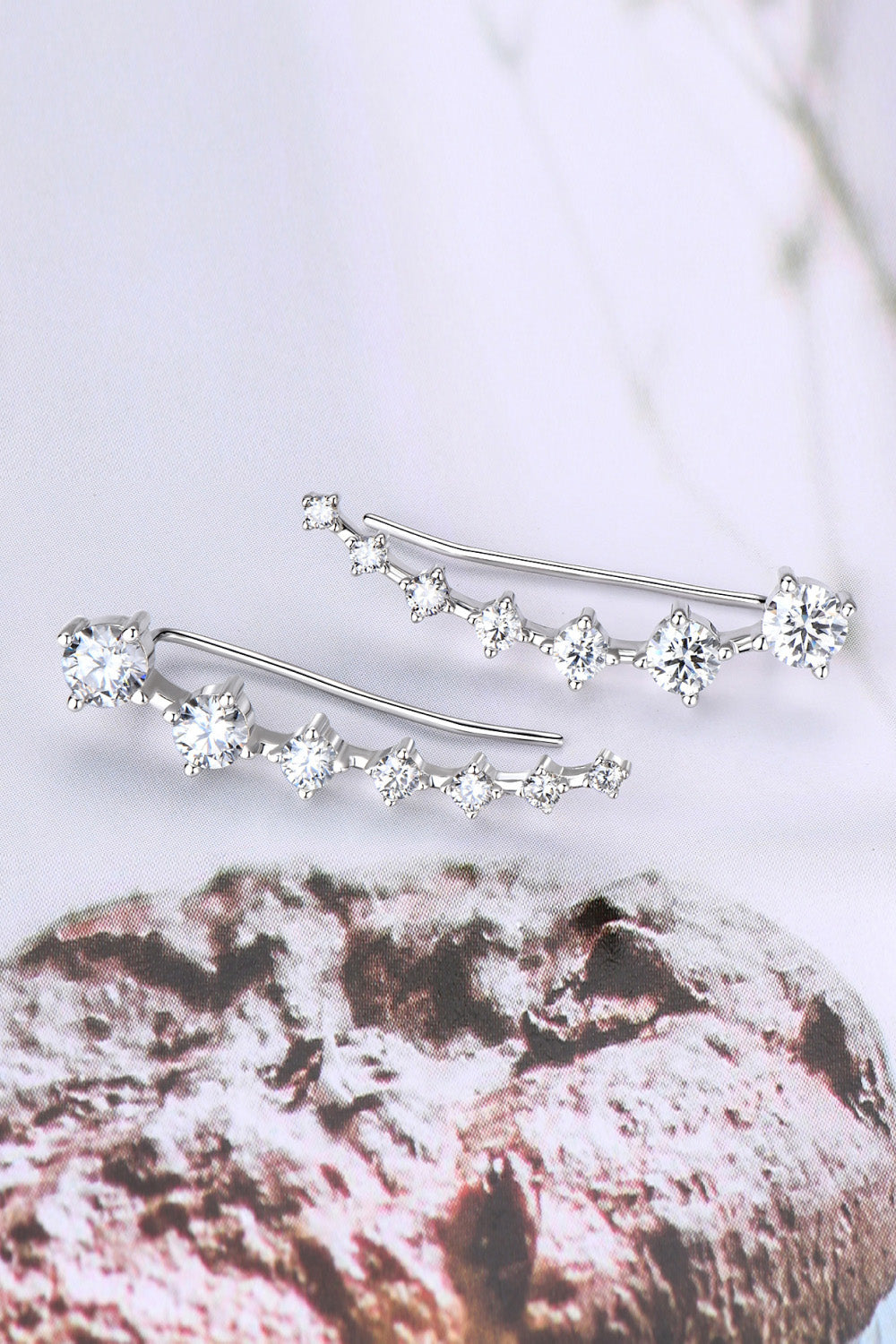 1.9 Carat Moissanite 925 Sterling Silver Earrings-Teresa&#39;s Fashionista LLC