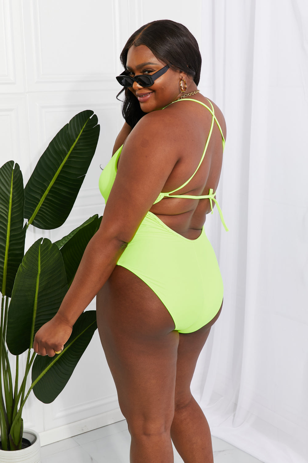 Marina West Swim High Tide One-Piece in Lemon-Lime-Teresa&#39;s Fashionista LLC